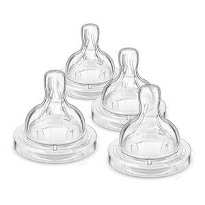 Philips Avent Anti-Colic Baby Bottle Flow 1 Nipple, 4 pack, SCY761/04 0+ Months